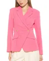 Alexia Admor Women's Tansy Draped Double Breasted Blazer