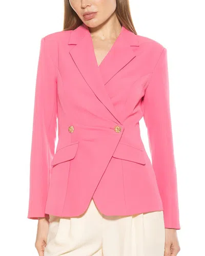 Alexia Admor Women's Tansy Draped Double Breasted Blazer In Hot Pink