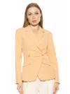 Alexia Admor Women's Tansy Draped Double Breasted Blazer In Yellow