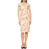 Alexia Admor Tati Cape Sheath Dress In Pink