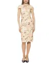 Alexia Admor Tati Cape Sheath Dress In Pink