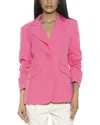 Alexia Admor Ruched Sleeve One-button Blazer