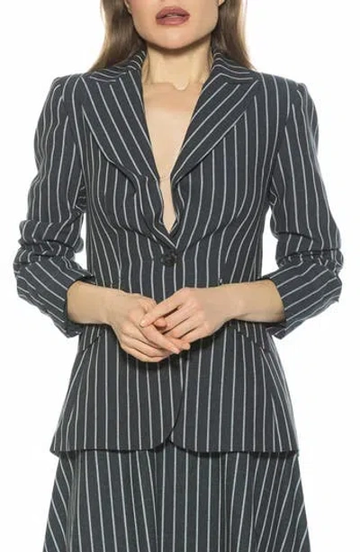 Alexia Admor Tau Linen & Cotton Blazer In Black