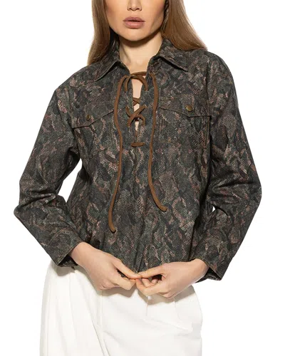 Alexia Admor Thalina Shirt In Brown