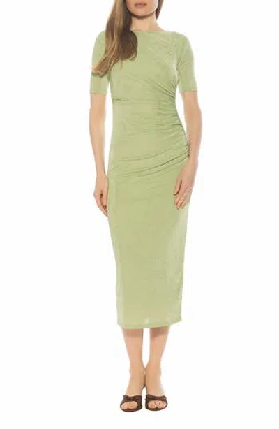Alexia Admor Thoren Long Sleeve Draped Dress In Green