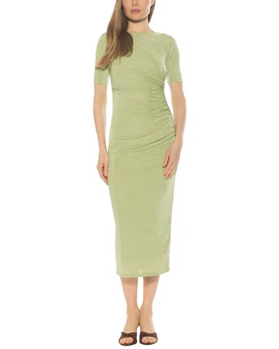 Alexia Admor Thoren Long Sleeve Draped Dress 243-s In Green