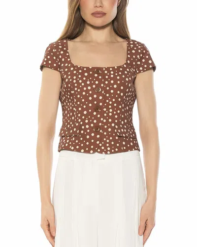 Alexia Admor Vale Vest Top In Brown