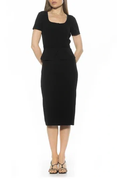 Alexia Admor Vance Peplum Sheath Dress In Black