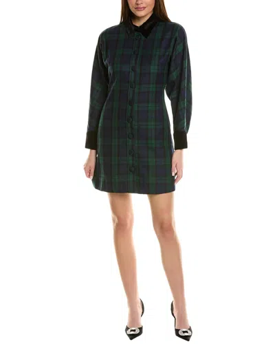 Alexia Admor Velvette Shirtdress In Green