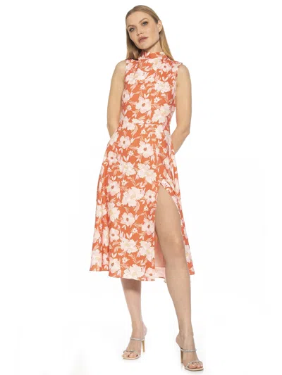 Alexia Admor Veronica Midi Dress In Beige