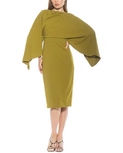Alexia Admor Vida Cape Sleeve Sheath Dress In Sage