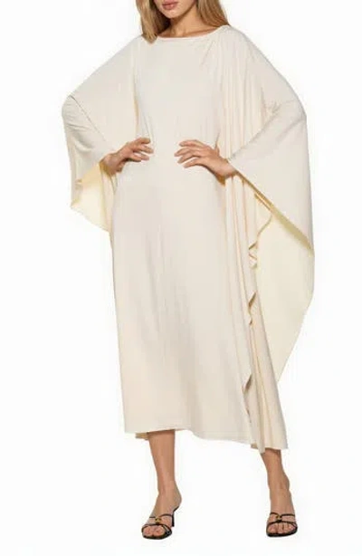 Alexia Admor Vionne Cape Sleeve Draped Maxi Dress In Gold