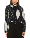 Alexia Admor Wayne Collared Knit Cardigan In Black