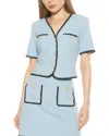 Alexia Admor Women's Willa Embroidered Edge Jacket