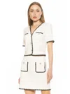 Alexia Admor Women's Willa Embroidered Edge Jacket In White