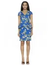 Alexia Admor Willow V-neck Cap Sleeve Sheath Dress In Blue
