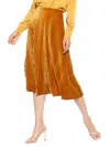 Alexia Admor Women's Alaina Pleated Velvet Midi Skirt In Golden