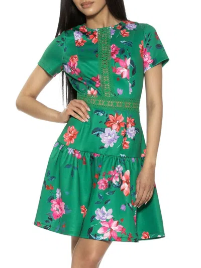 Alexia Admor Women's Alexa Floral Mini Dress In Green Multi