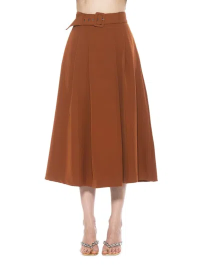 Alexia Admor Eline Skirt In Brown
