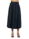 Alexia Admor Eline Skirt In Green Plaid