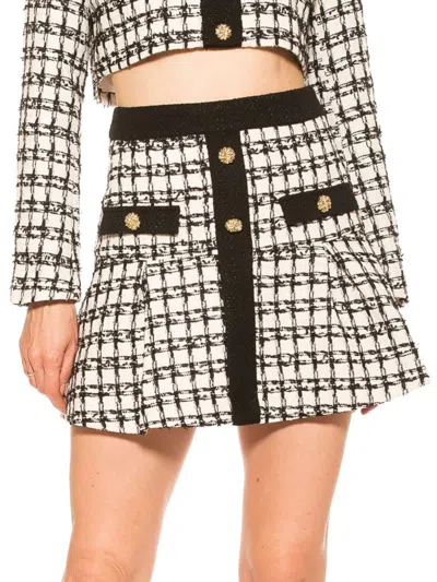 Alexia Admor Alison Skirt In Ivory Check