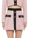 Alexia Admor Women's Alison Tweed Mini Skirt In Pink Multi
