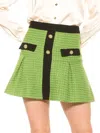 Alexia Admor Women's Alison Tweed Mini Skirt In Sage Tweed