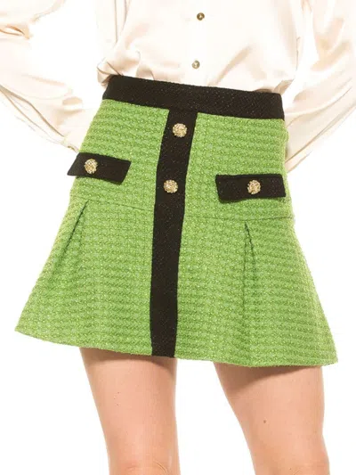 Alexia Admor Women's Alison Tweed Mini Skirt In Sage Tweed