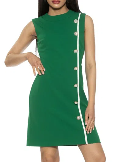 Alexia Admor Women's Armani Button Shift Dress In Green