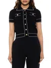 Alexia Admor Women's Arya Short Sleeve Knit Cardigan In Black