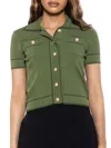 Alexia Admor Women's Arya Short Sleeve Knit Cardigan In Sage