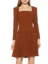 Alexia Admor Women's Ashanti Pleated Mini Dress In Brown
