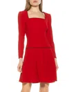 Alexia Admor Women's Ashanti Pleated Mini Dress In Red