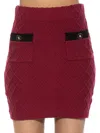 Alexia Admor Women's Bex Knit Sheath Mini Skirt In Burgundy