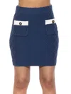 Alexia Admor Women's Bex Knit Sheath Mini Skirt In Denim Blue