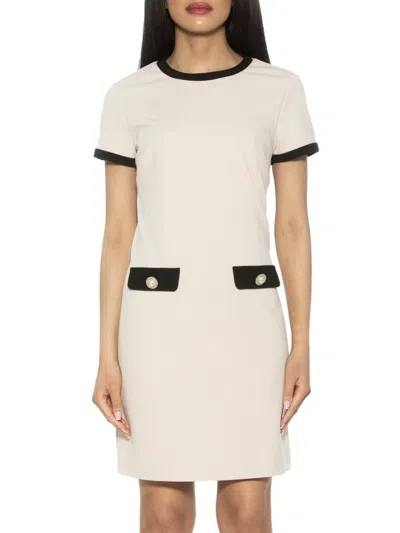 Alexia Admor Women's Carys Contrast Trim Mini Dress In Beige