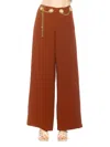 Alexia Admor Cassie Grommet High Waist Wide Leg Pants In Brown