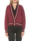 Alexia Admor Catherine V-neck Cardigan In Red