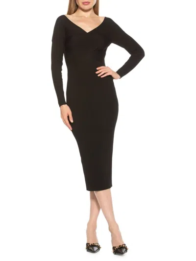 Alexia Admor Women's Christy Crossover Midaxi Bodycon Dress In Black