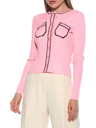 Alexia Admor Women's Clover Ribbed Cardigan In Pink