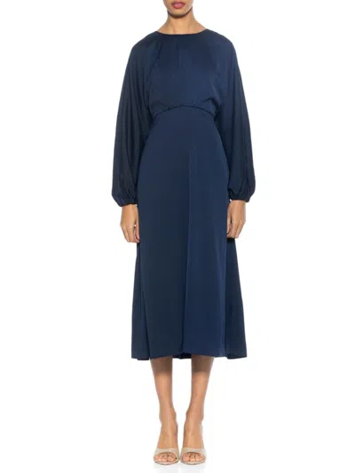Alexia Admor Women's Constance Fit & Flare Midi Dress In Navy
