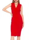 Alexia Admor Cora Ruched Asymmetric Sheath Dress In Red