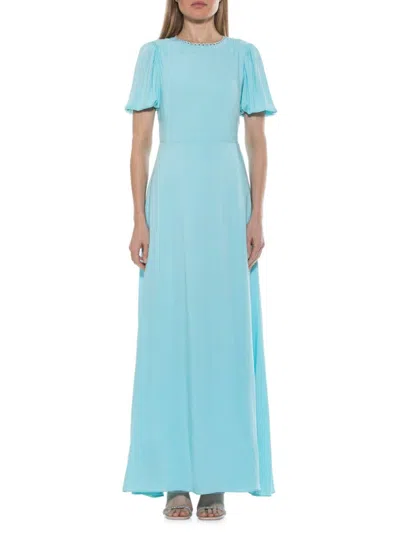 Alexia Admor Women's Cutout Fit & Flare Maxi Dress In Halogen Blue
