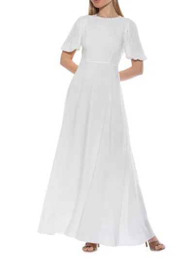 Alexia Admor Women's Cutout Fit & Flare Maxi Dress In Ivory