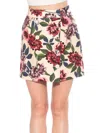 Alexia Admor Cyrus Double Breasted Miniskirt In Beige Floral