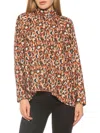 Alexia Admor Danielle Draped Blouse In Leopard Multi