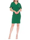 ALEXIA ADMOR WOMEN'S DEVI V NECK SHEATH DRESS