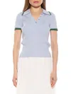 Alexia Admor Diara Knit Polo In Halogen Blue