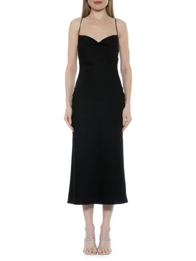 Alexia Admor Women's Dionne Cowlneck Midaxi Slip Dress In Black