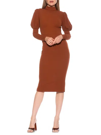 Alexia Admor Harper Dress In Brown